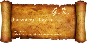 Gerzsenyi Kevin névjegykártya