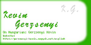 kevin gerzsenyi business card